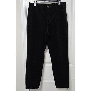 NWT John Mark Skinny Jeans Women's 14W (34x27.5) Black Velvet Velour Straight